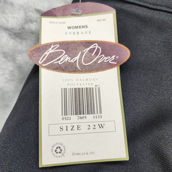 NEW Vintage Levi's Bend Over Pants Womens 22W Black High Rise Tapered Stretch - Picture 5 of 12